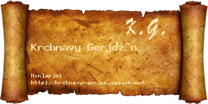 Krchnavy Gerjén névjegykártya